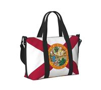 Flag of Florida Print Travel Duffle Bag,Handheld Shoulder Weekender Overnight Bag for Travel,Gym,Yoga