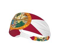 Flag Of Florida Printing Elastic Exercise Headband - Moisture-Wicking For Basketball, Running, Tennis & All Sportsâ€‹
