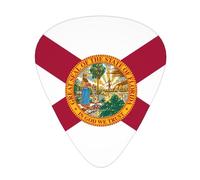 Flag of Florida Stylish and durable guitar picks, three types of thin, medium and heavy guitar picks (12 pieces), suitable for guitar, bass, electric guitar, ukulele,