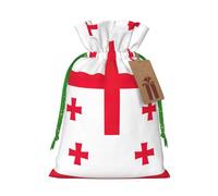 Flag Of Georgia Christmas Bag Gifts Happy Halloween Snacks Hamper Drawstring Wedding Favor Packaging Party