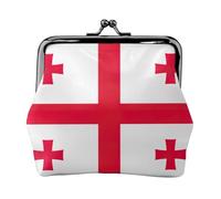 Flag of Georgia coin purse for women,small womens wallet,small makeup bag for purse,ultra-thin retro change wallet, Black, One Size, Art Deco