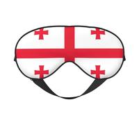 Flag of Georgia Comfortable Sleeping Aid Soft Eye Mask Adjustable Blackout Cover Reversible Night Rest