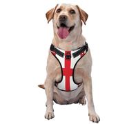 Flag of Georgia Dog Harness for Small, Medium, and Large Dogs-Adjustable, Breathable Dog Vest with Quick Release Buckles
