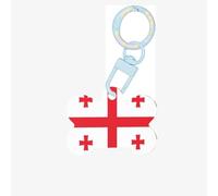 Flag of Georgia Dog Tags for Pets,Bone-Shaped Acrylic Pet ID Tags,Perfect for Small to Large Dogs and Cats,Cute & Functional