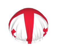 Flag Of Georgia Hair Cap For Shower, Waterproof Hair Shower Caps For Long Hair, Non-Slip Cute Shower Cap