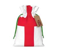 Flag Of Georgia Print Christmas Bag Drawstring Bags For Holiday Presents Xmas Sack Party Decor Gift