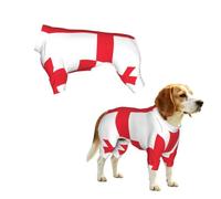 Flag of Georgia Print Dog Clothes - 4 Legs Jumpsuit Sweatshirt for Small Medium Large Dogs Cats