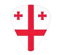 Flag of Georgia print Guitar Picks 12 Pack Assorted Thickness for Guitar,ukulele,0.46/0.71/0.96mm