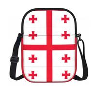 Flag of Georgia Printed Crossbody Bag for Women with Adjustable Strap, Small Shoulder Purse for Travel Work