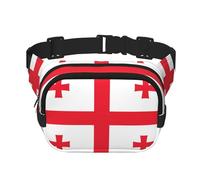 Flag of Georgia Printed fashionable waist bag, unisex messenger bag, fashionable travel waist bag