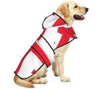 Flag of Georgia Reflective Waterproof Dog Raincoat Jacket, Adjustable Hooded Pet Coat with Leash Hole,for Outdoor UseXL