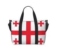 Flag of Georgia Travel Duffle Bag-Lightweight Carry On Weekender for Men Women, Waterproof Overnight Bag for Gym Weekend Trips