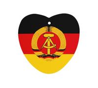 Flag of German Democratic Republic Car Air Freshener Hanging Love form | Ocean Long Lasting Paper Scent for Car Home Lightweight Easy To Hang