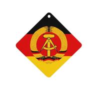 Flag of German Democratic Republic Car Air Freshener Hanging Rhombus | Ocean Long Lasting Paper Scent for Car Home Lightweight Easy To Hang