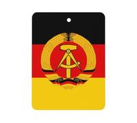 Flag of German Democratic Republic Car Air Freshener Hanging Square | Ocean Long Lasting Paper Scent for Car Home Lightweight Easy To Hang