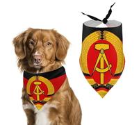 Flag of German Democratic Republic Printed Dog Bandanas Adjustable Triangle Pet Scarf Washable Puppy Bibs Kerchief
