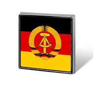 Flag of German Democratic Republic Printed Square Brooches Colorful Fashion Pins Badge for Backpacks Shirts Scarf