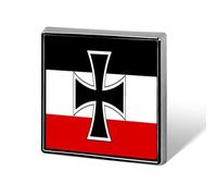 Flag of German Empire Round Brooch Pin Lapel Pins Tie Suit Dress Accessories Wedding Birthday for Men Women