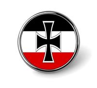 Flag of German Empire Round Brooch Pin Lapel Pins Tie Suit Dress Accessories Wedding Birthday for Men Women