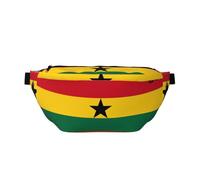 Flag of Ghana Crossbody Waist Bag with Multiple Pockets, Easy To carry, Suitable for Sports, Travel and Daily Use.