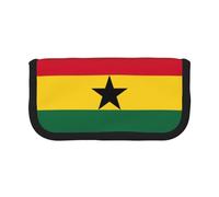 Flag of Ghana Cute Canvas Pencil Pouch - Organized Storage for Travel & Daily Use Pencil case, Makeup Pouch