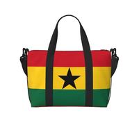 Flag of Ghana Hand-held messenger travel bag, suitable for work, travel, fitness, tourism, women's casual handbag with zipper,