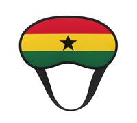 Flag of Ghana Print Adults Washable Eye Mask for Nap Light Blocking for Home Hotel Airplane Camping