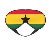 Flag of Ghana Print Comfortable Eye Mask Breathable Adjustable Men Women Lightweight Travel Yoga Work