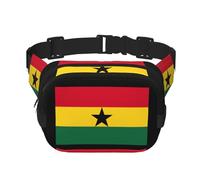 Flag of Ghana print Fanny Pack Purse with Adjustable Strap Square Double Layer Waist Bag Belt Unisex Everywhere