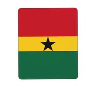 Flag of Ghana Printed Comfortable Mouse Pad-Non-Slip PU Leather Base, Smooth & Modern Design for Office, HomeUse7.9 x 9.5 in