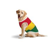 Flag Of Ghana Soft Cotton T-Shirt Vest For Large Dogs, Print Pet Clothes Breathable Pet Pullover Tee Sleeveless Sweatshirt (3xl-5xl)