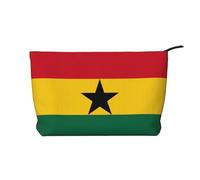 Flag of Ghana Women's corduroy cosmetic bag, portable zipper hand-held wallet, suitable for travel and daily storage of cosmetics,