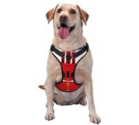 Flag Of Gibraltar Dog Harness For Small, Medium, And Large Dogs â€“ Reflective Straps, Adjustable Fit With Quick-Release Buckles