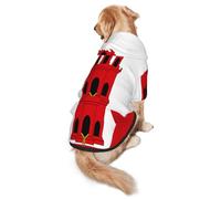 Flag of Gibraltar Dog Hoodie â€“ Soft & Breathable Polyester Pet Clothes for Medium, and Large Dogs