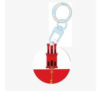 Flag of Gibraltar Dog Tags for Pets,Round Acrylic Pet ID Tags,Perfect for Small to Large Dogs and Cats,Cute & Functional