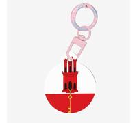 Flag of Gibraltar Dog Tags Round Pet Tag,Acrylic Pet ID Tags Durable and Stylish,Perfect for Small to Large Pets