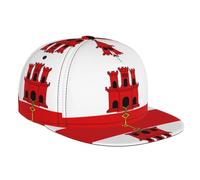 Flag of Gibraltar Outdoor Sports Baseball Cap, Travel Sun hat, Adjustable for All Seasons Black