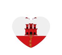 Flag Of Gibraltar Pattern Car Air Fresheners 4 Pcs Heart Shape Hanging Aromatherapy Tablets Scented Fresheners For Bedroom Bathroom