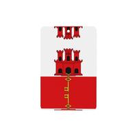 Flag Of Gibraltar Pattern Car Air Fresheners 6 Pcs Rectangle Hanging Aromatherapy Tablets Scented Fresheners For Bedroom Bathroom