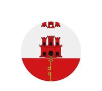 Flag Of Gibraltar Pattern Car Air Fresheners 6 Pcs Round Shape Hanging Aromatherapy Tablets Scented Fresheners For Bedroom Bathroom