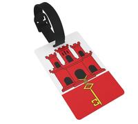 Flag of Gibraltar Personalized Luggage Tags for Easy Identification â€“ Sturdy Suitcase Labels, Bag Name Tags Travel Necessities