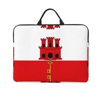 Flag of Gibraltar Print Laptop Case Sleeve Bag 14in,with Handle Portable Case Cover, Compatible 14in Computer/Tablet