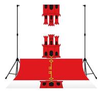Flag of Gibraltar Print Photo Backdrop Foldable Background for Party Wedding Video Recording Home Decoration