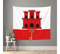 Flag of Gibraltar Print Wall Tapestry,Tapestries for Home Decoration,for Bedroom Living Room Dorm Wall Hanging 60x51in