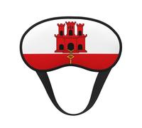 Flag of Gibraltar Printed Eye mask, for Sleeping, Light-Blocking, Soft and Comfortable, Elastic Band