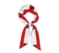 Flag of Gibraltar Women's Fashion Scarf â€“ Versatile Wrap Scarf, Neck Scarf & Satin Head Shawl â€“ Essential for Travel, and Dating, Black, One Size