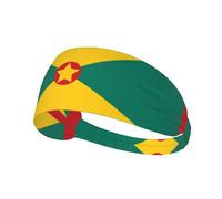 Flag of Grenada Elastic Exercise Headband - Soft Sweat-Wicking Throw for Women
