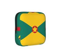 Flag of Grenada Period Proof Storage Bag-Feminine Hygiene Travel Case for Sanitary Pads, Discreet Mensural Pouch for Purse Office