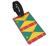 Flag of Grenada Prints Luggage Tags are Lightweight Easy to Use and Quick to Identify for Travel Suitcases, and Duffel Bags.