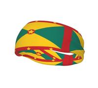 Flag of Grenada Versatile Sports Sweatband - Stretchable and Moisture-Wicking Headband for Yoga,Fitness,Basketball